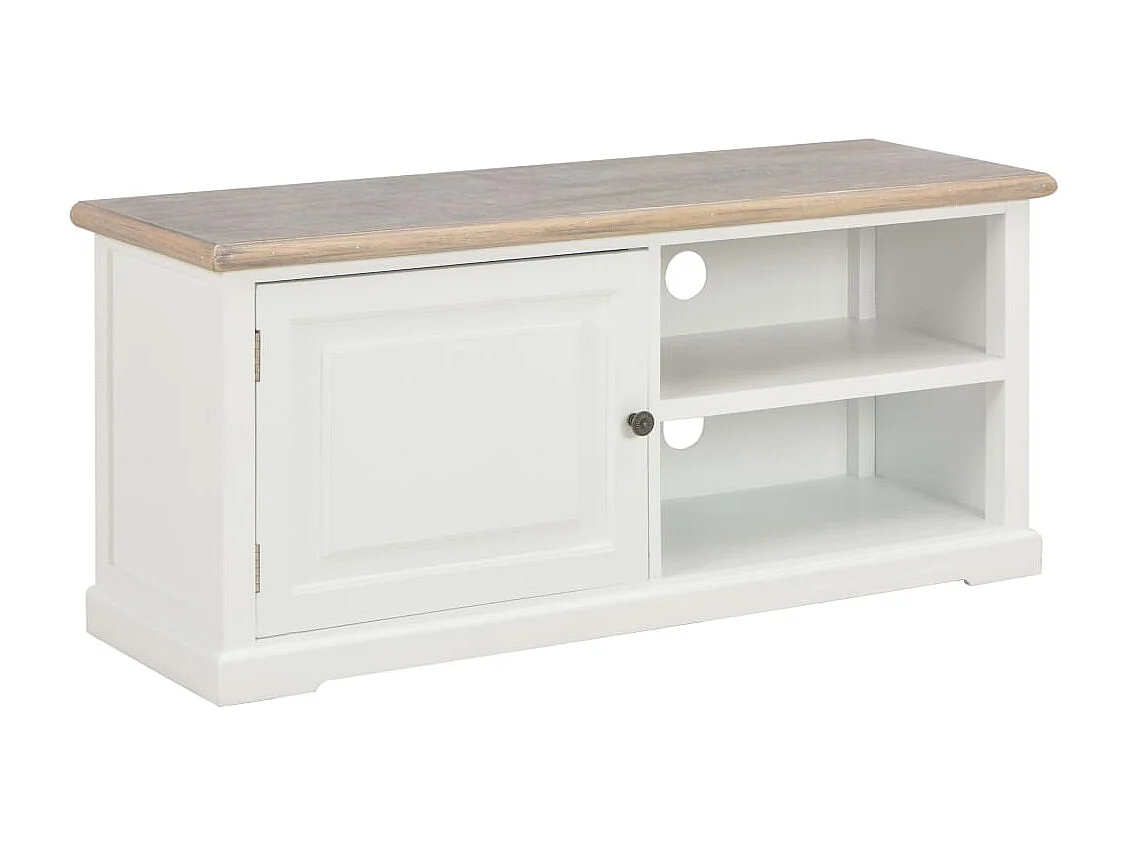 Ralf  Mueble para TV de madera blanco 90x30x40 cm