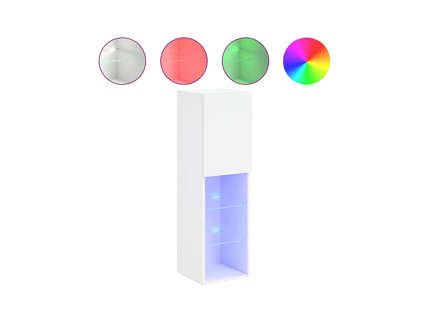 Almar  Mueble para TV con luces LED blanco 30,5x30x102 cm