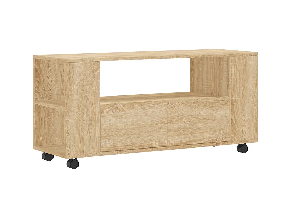 Elli  Tv-meubel 102x34,5x43 cm bewerkt hout sonoma eikenkleurig