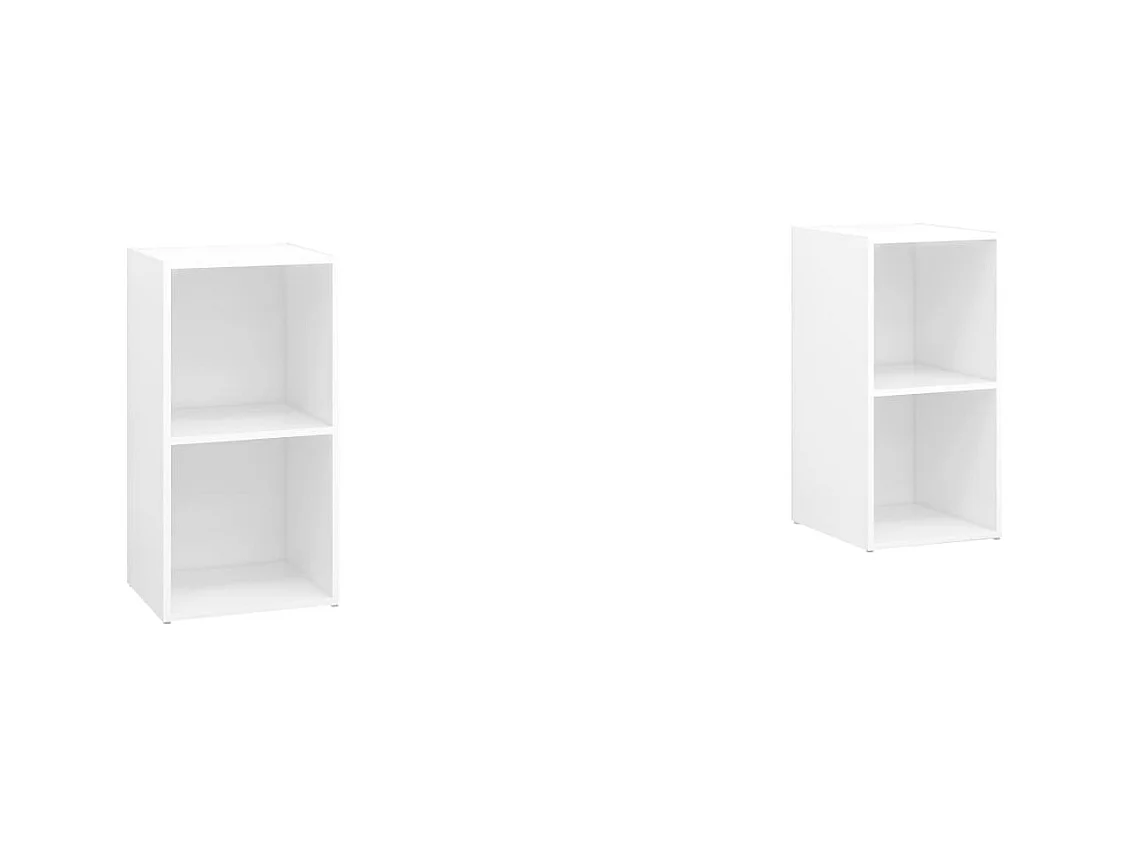 Helene  Meubles TV 2 pcs Blanc 72x35x36,5 cm Bois d'ingénierie