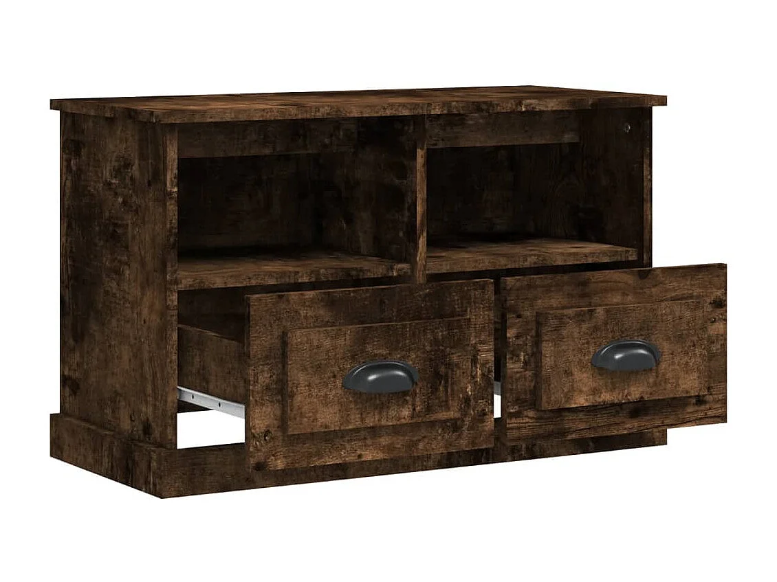 Cloughaneely  Mueble para TV madera contrachapada roble ahumado 80x35x50 cm