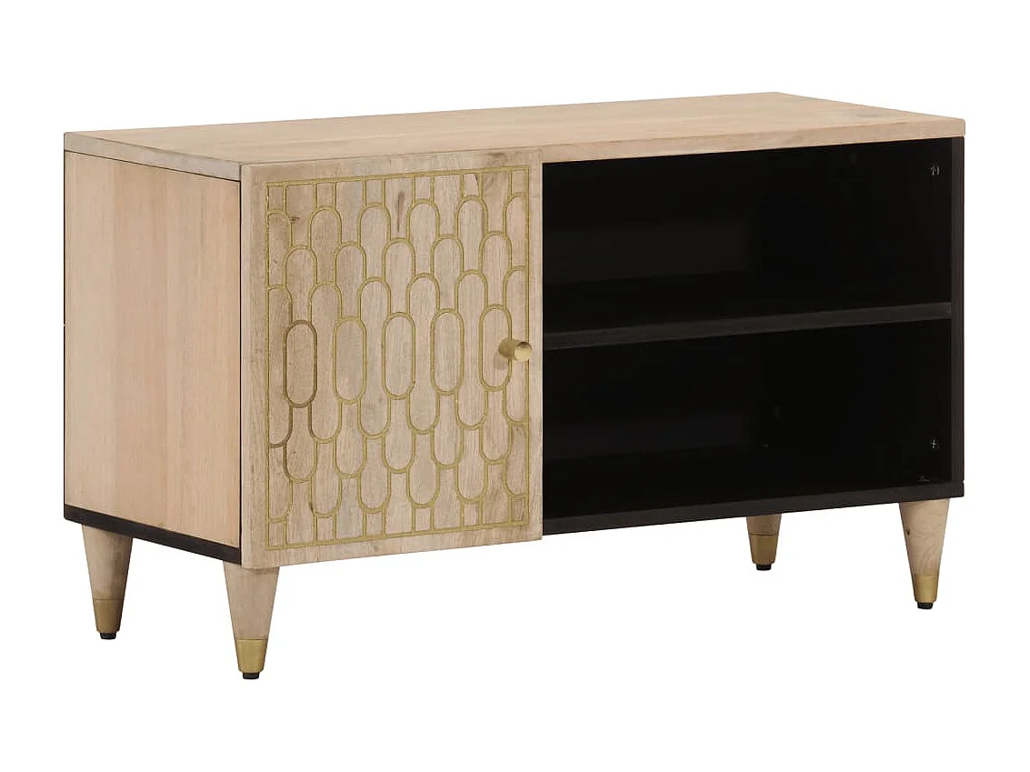 Garden Furniture -  Mueble de TV madera maciza de mango 80x31x46 cm