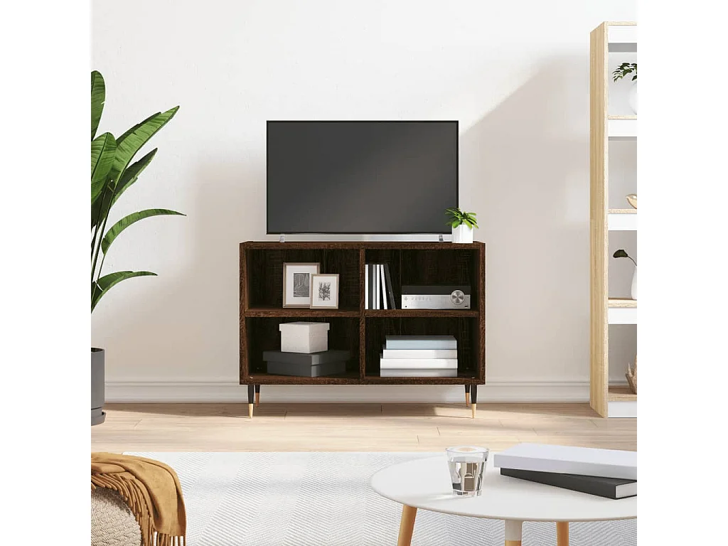 Udir  Meuble TV chêne marron 69,5 x 30 x 50 cm bois d'ingénierie