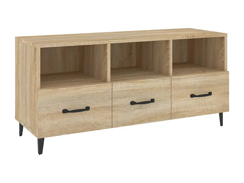 Firuz  Tv-meubel 102x35x50 cm bewerkt hout sonoma eikenkleurig