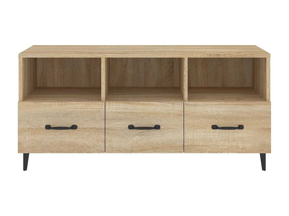 Firuz  Meuble TV Chêne sonoma 102x35x50 cm Bois d'ingénierie