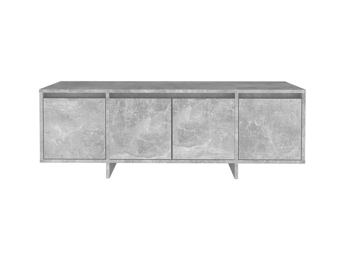 Qirin  Meuble TV gris béton 120x30x40,5 cm bois d'ingénierie