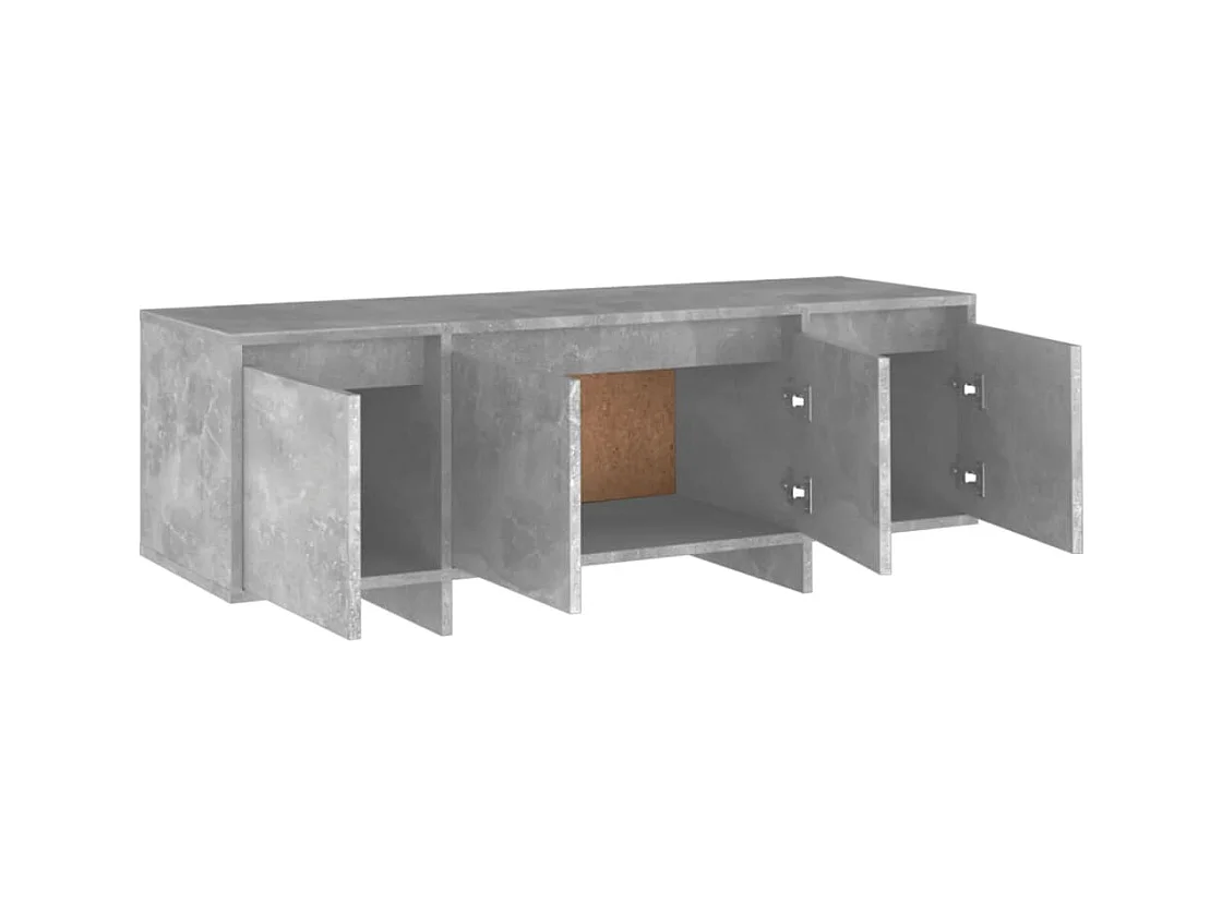 Qirin  Meuble TV gris béton 120x30x40,5 cm bois d'ingénierie