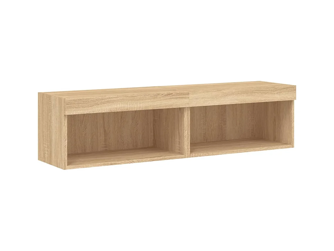 Mano  Tv-meubels met LED-verlichting 2 st 60x30x30 cm sonoma eiken