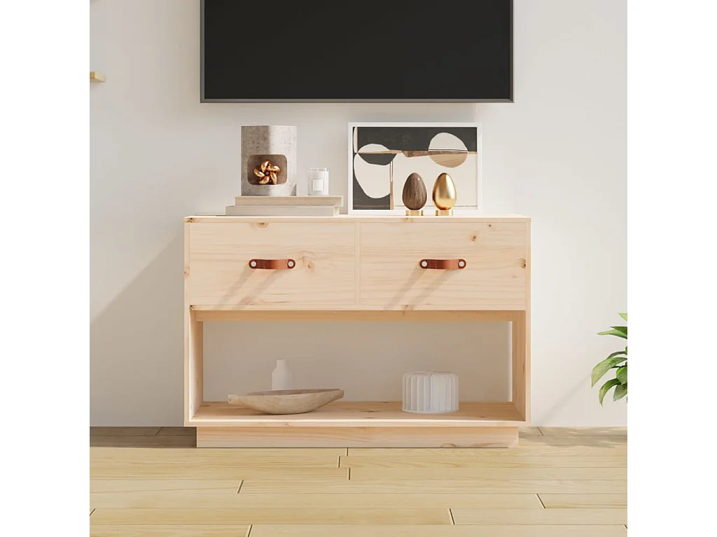 Carly Grace  Tv-meubel 90x40x60 cm massief grenenhout