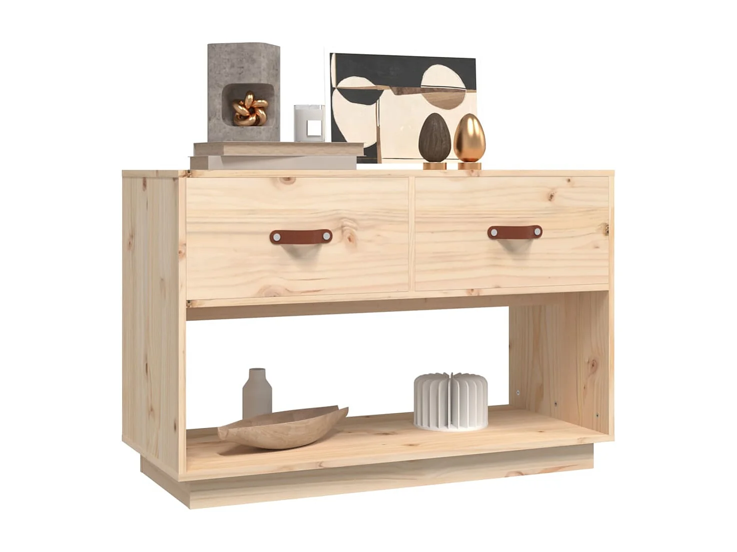 Carly Grace  Tv-meubel 90x40x60 cm massief grenenhout