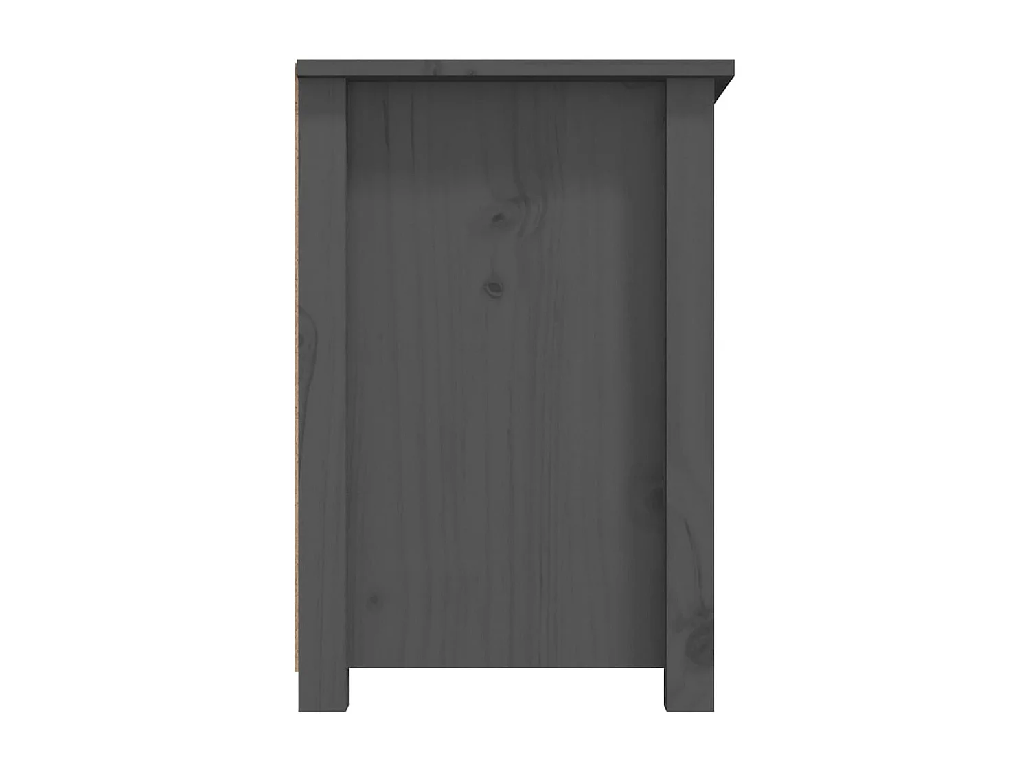 Trace Logan  Mueble de TV de madera maciza de pino gris 79x35x52 cm