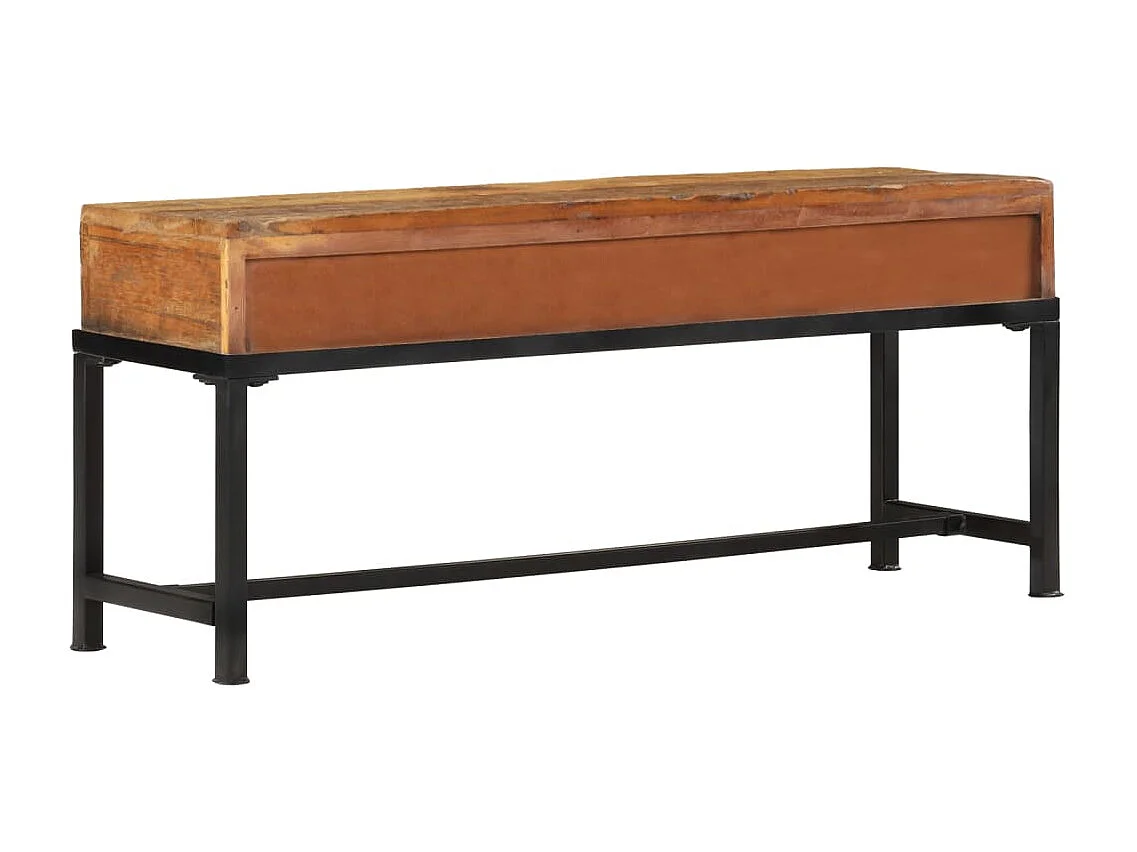 Leora  Meuble TV 110x30x46 cm bois massif de récupération