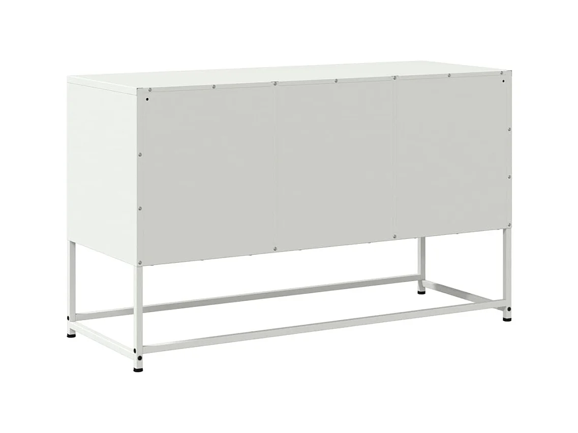 Vornar  Meuble TV blanc 100,5x39x60,5 cm acier