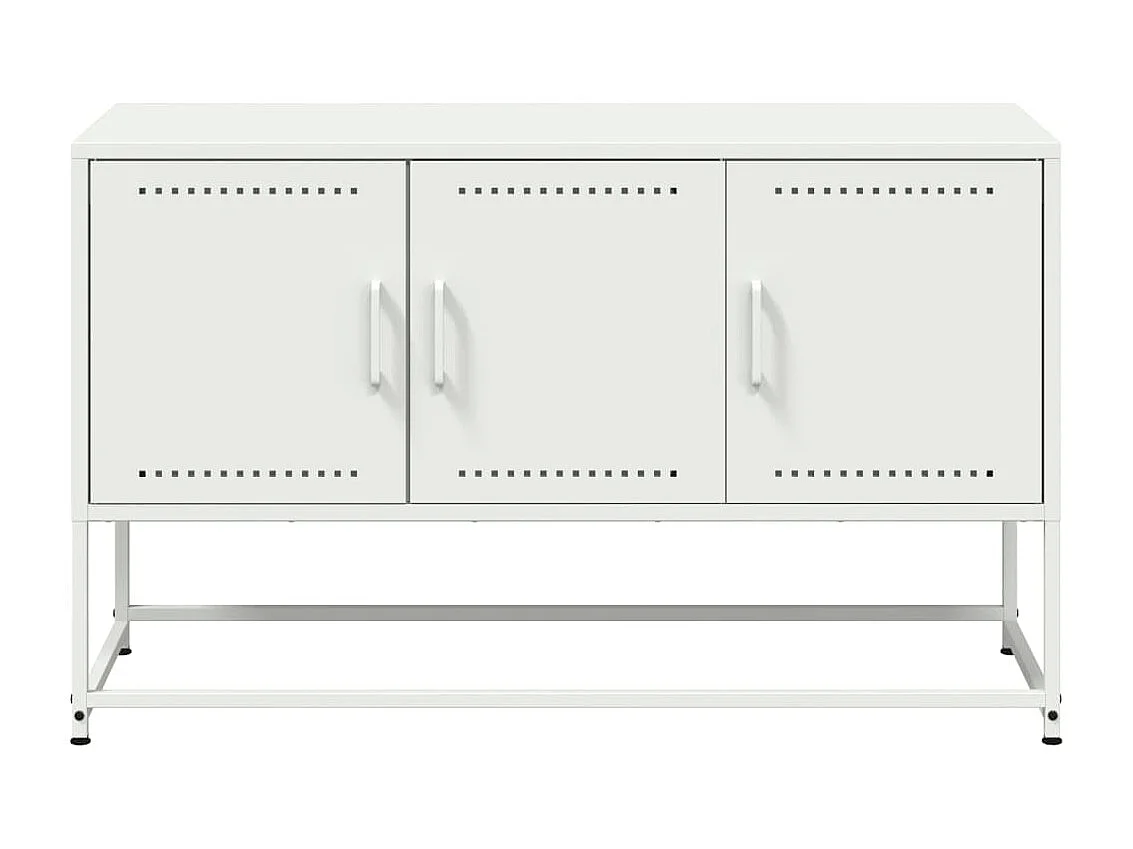 Vornar  Meuble TV blanc 100,5x39x60,5 cm acier