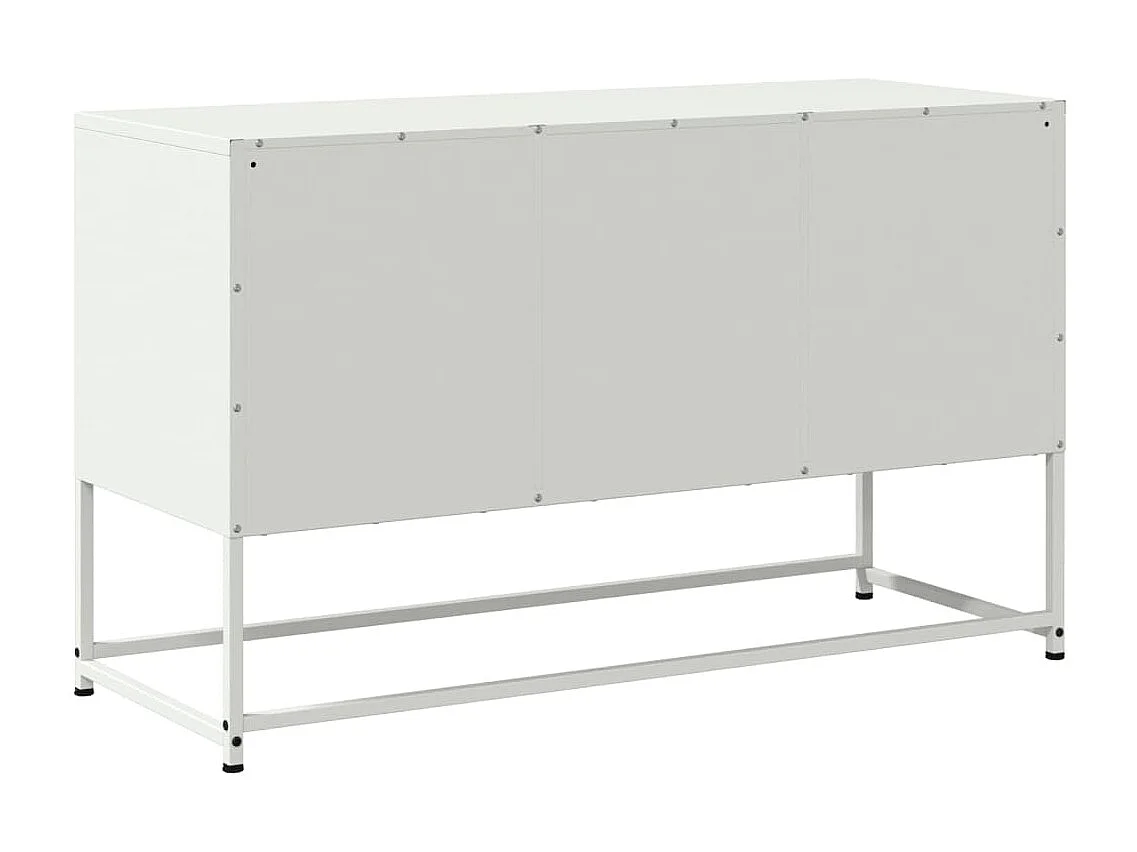 Vornar  Meuble TV blanc 100,5x39x60,5 cm acier