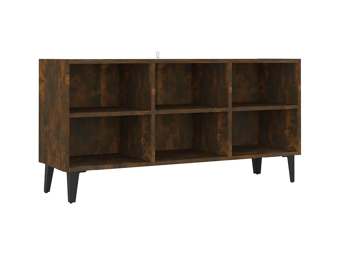 Eadestown  Tv-meubel met metalen poten 103,5x30x50 cm gerookt eikenkleurig