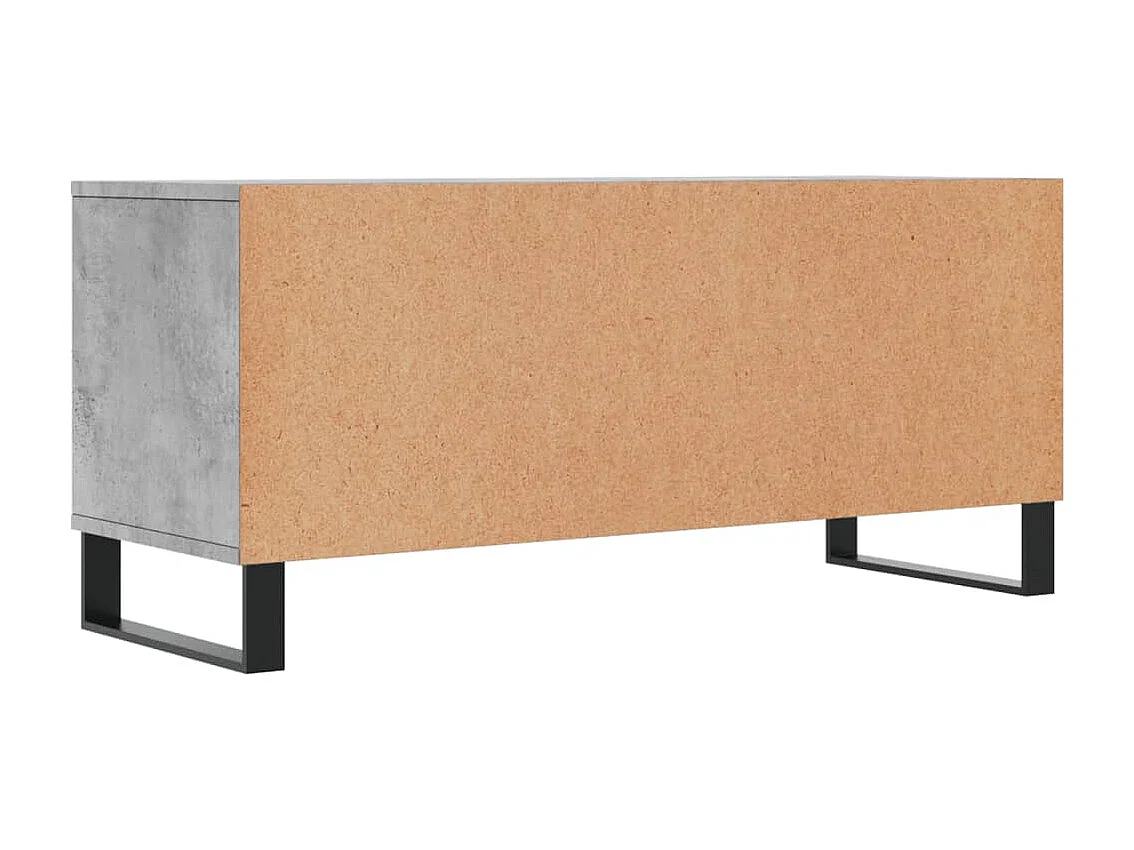 Volne  Meuble TV gris béton 100x34,5x44,5 cm bois d'ingénierie