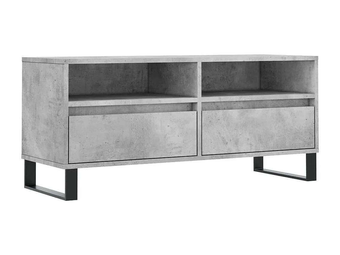 Volne  Mueble de TV madera contrachapada gris hormigón 100x34,5x44,5cm