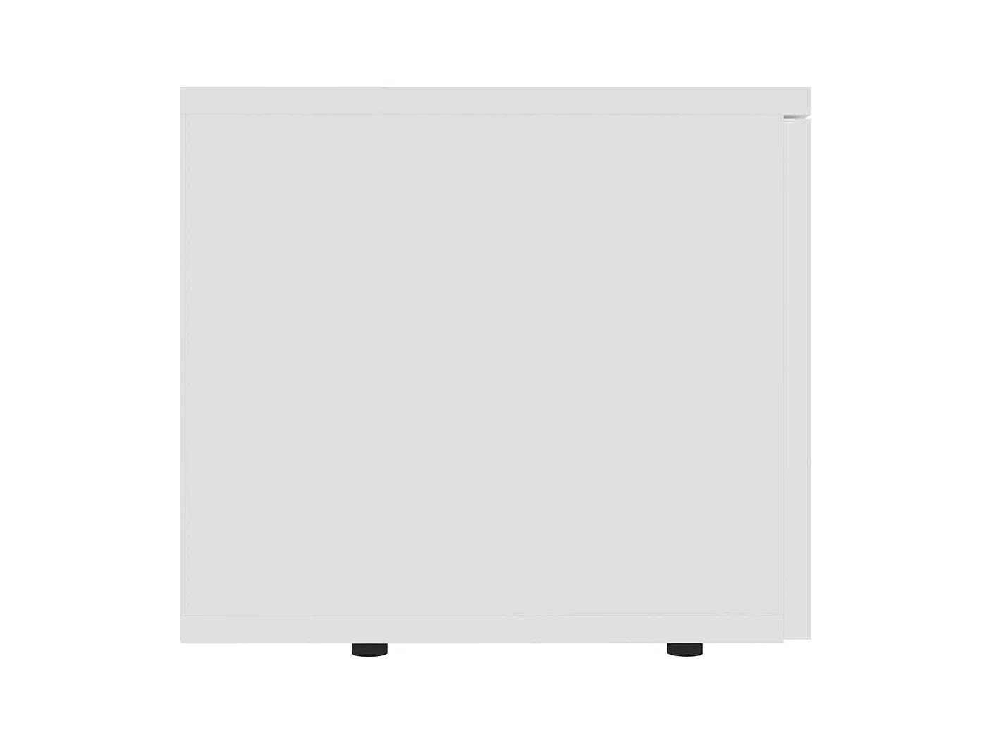 Hetty  Meuble TV Blanc 80x34x30 cm Bois d'ingénierie