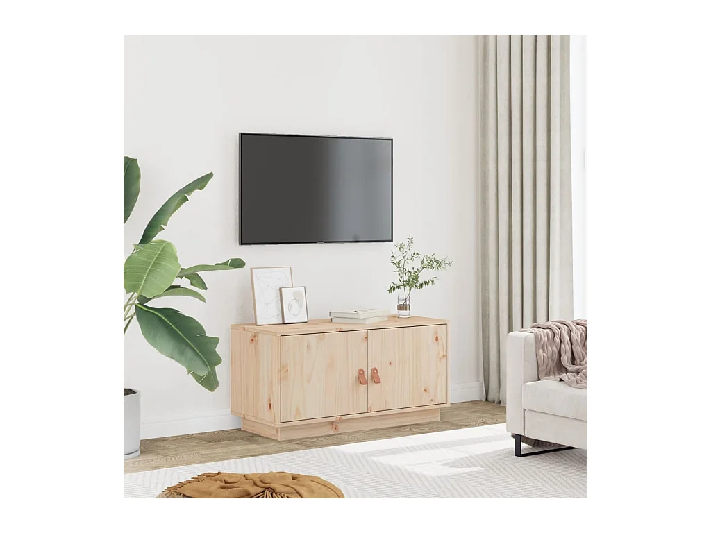 Maarianhamina  Meuble TV 80x34x40 cm Bois de pin massif