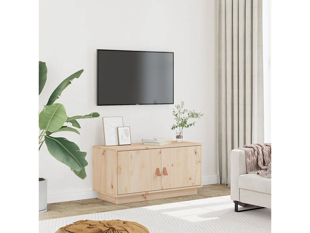Maarianhamina  Meuble TV 80x34x40 cm Bois de pin massif