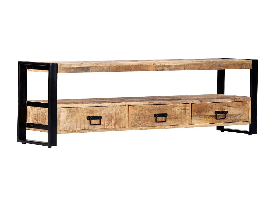 La Mirada  Meuble TV 150x30x45 cm Bois solide de manguier