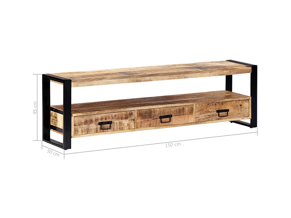 La Mirada  Mueble para TV madera maciza de mango 150x30x45 cm