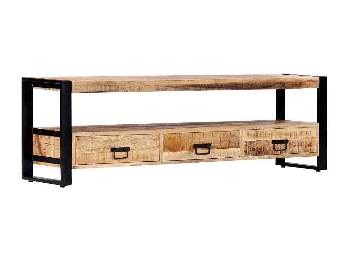 La Mirada  Meuble TV 150x30x45 cm Bois solide de manguier