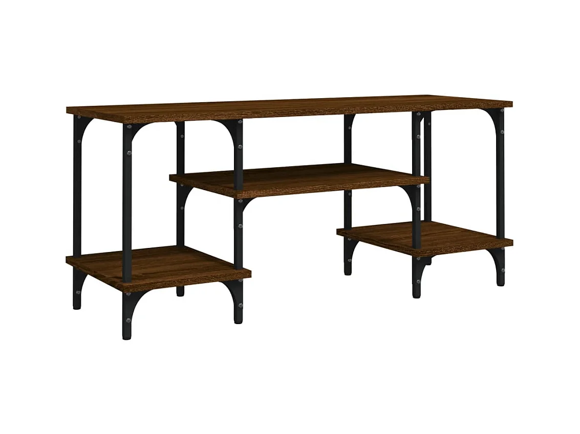 Tynir  Meuble TV chêne marron 102x35x45,5 cm bois d'ingénierie