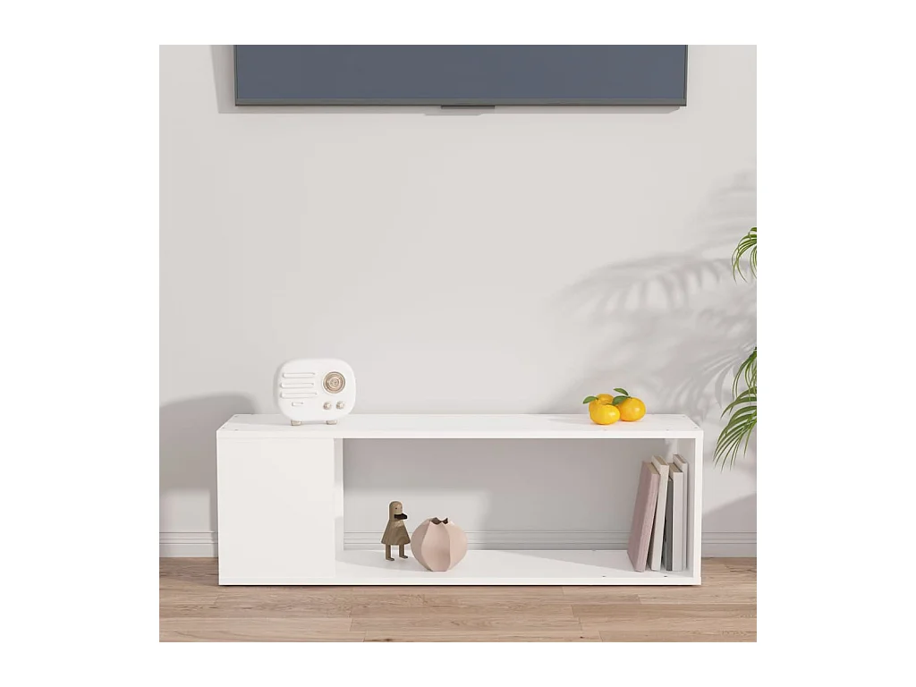 Norman  Tv-meubel 100x24x32 cm bewerkt hout wit