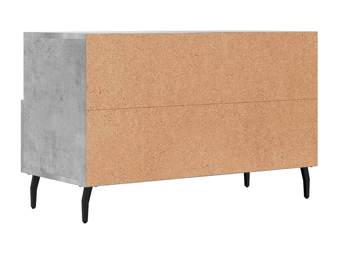 Lianna  Meuble TV Gris béton 80x36x50 cm Bois d'ingénierie