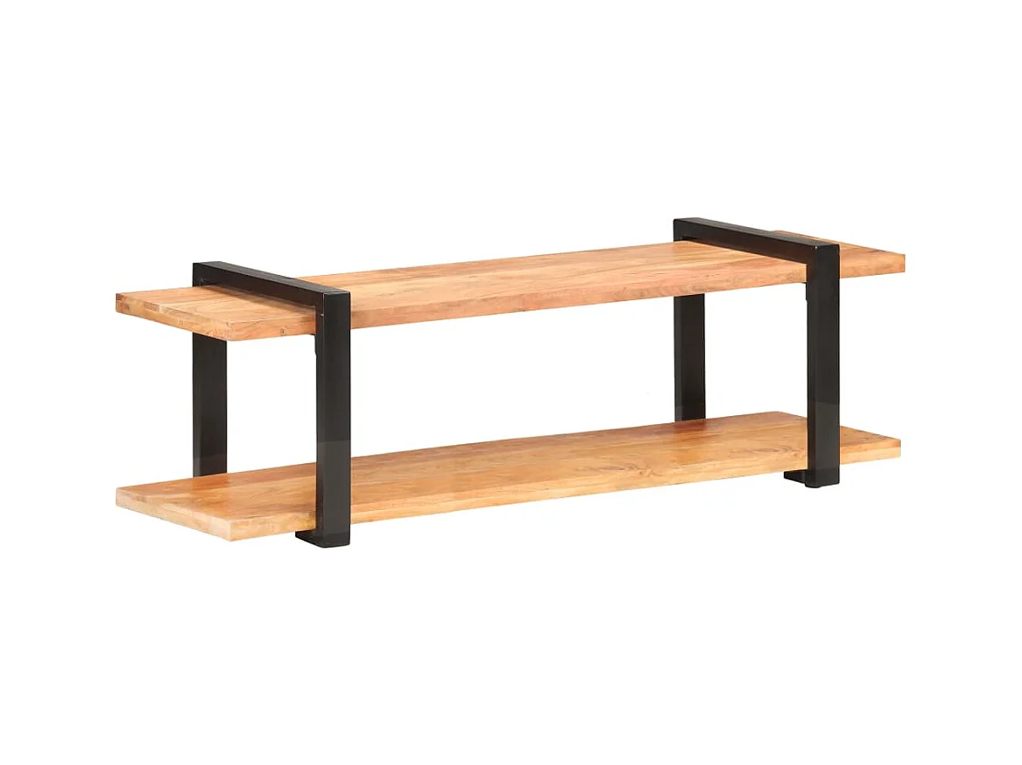Gokce  Meuble TV 130x40x40 cm Bois d'acacia solide