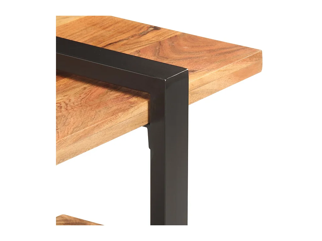 Gokce  Meuble TV 130x40x40 cm Bois d'acacia solide