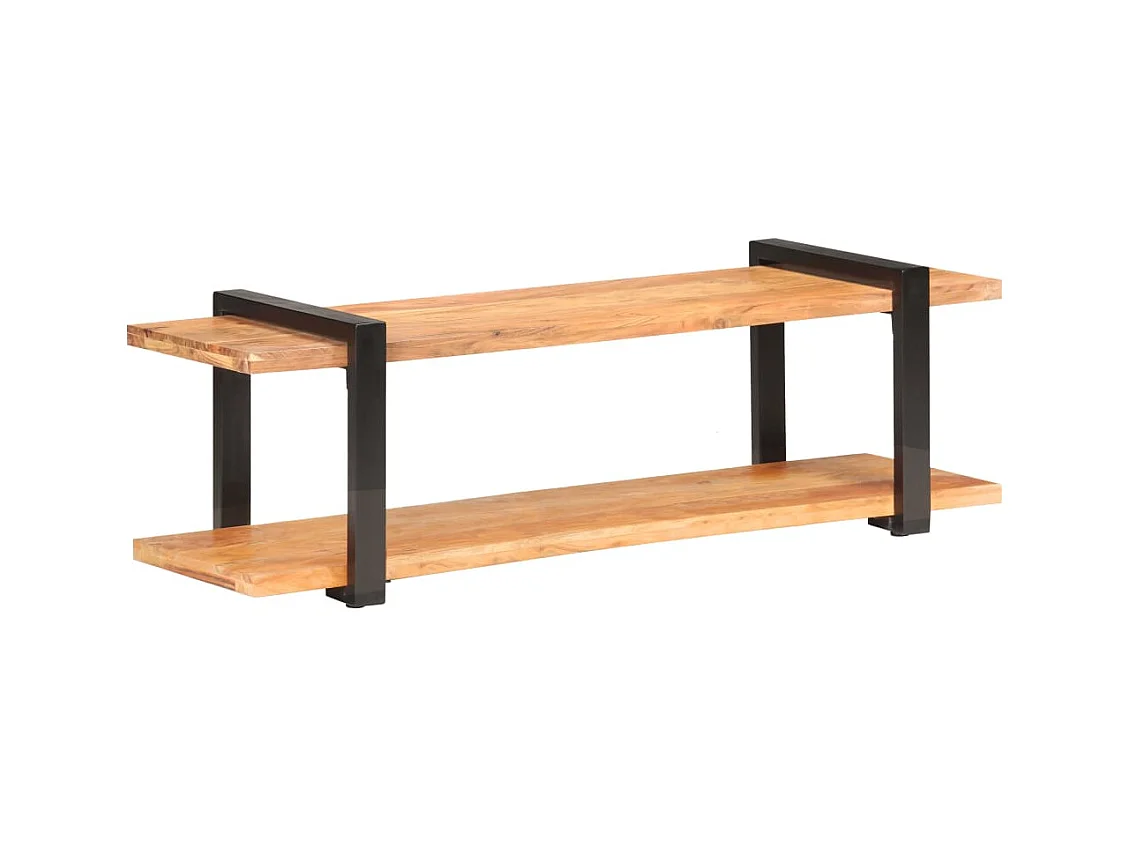 Gokce  Mueble para TV de madera maciza de acacia 130x40x40 cm