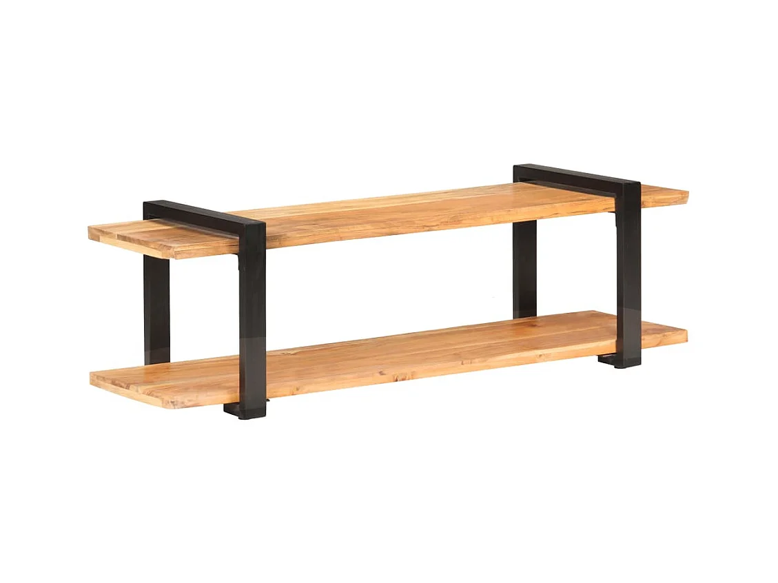 Gokce  Mueble para TV de madera maciza de acacia 130x40x40 cm