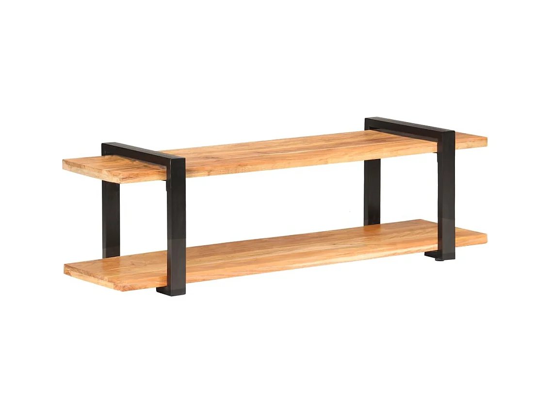 Gokce  Mueble para TV de madera maciza de acacia 130x40x40 cm