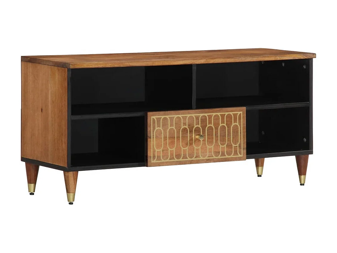 Garden Furniture -  Meuble TV 100x33x46 cm bois massif de manguier