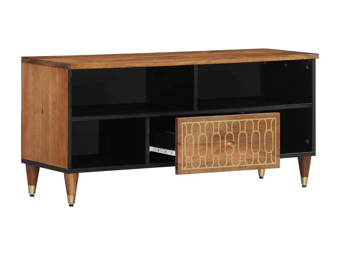 Garden Furniture -  Meuble TV 100x33x46 cm bois massif de manguier