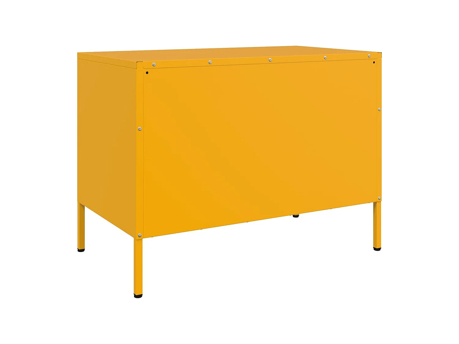 Raena  Meubles TV 2 pcs jaune moutarde 68x39x50,5 cm acier