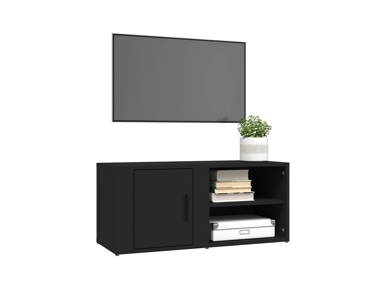 Arnaldo  Meubles TV 2 pcs Noir 80x31,5x36 cm Bois d'ingénierie