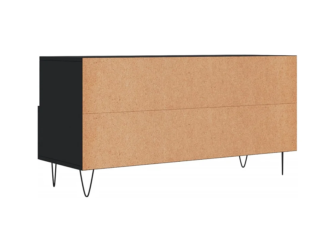 Juana Fernanda  Tv-meubel 102x36x50 cm bewerkt hout zwart