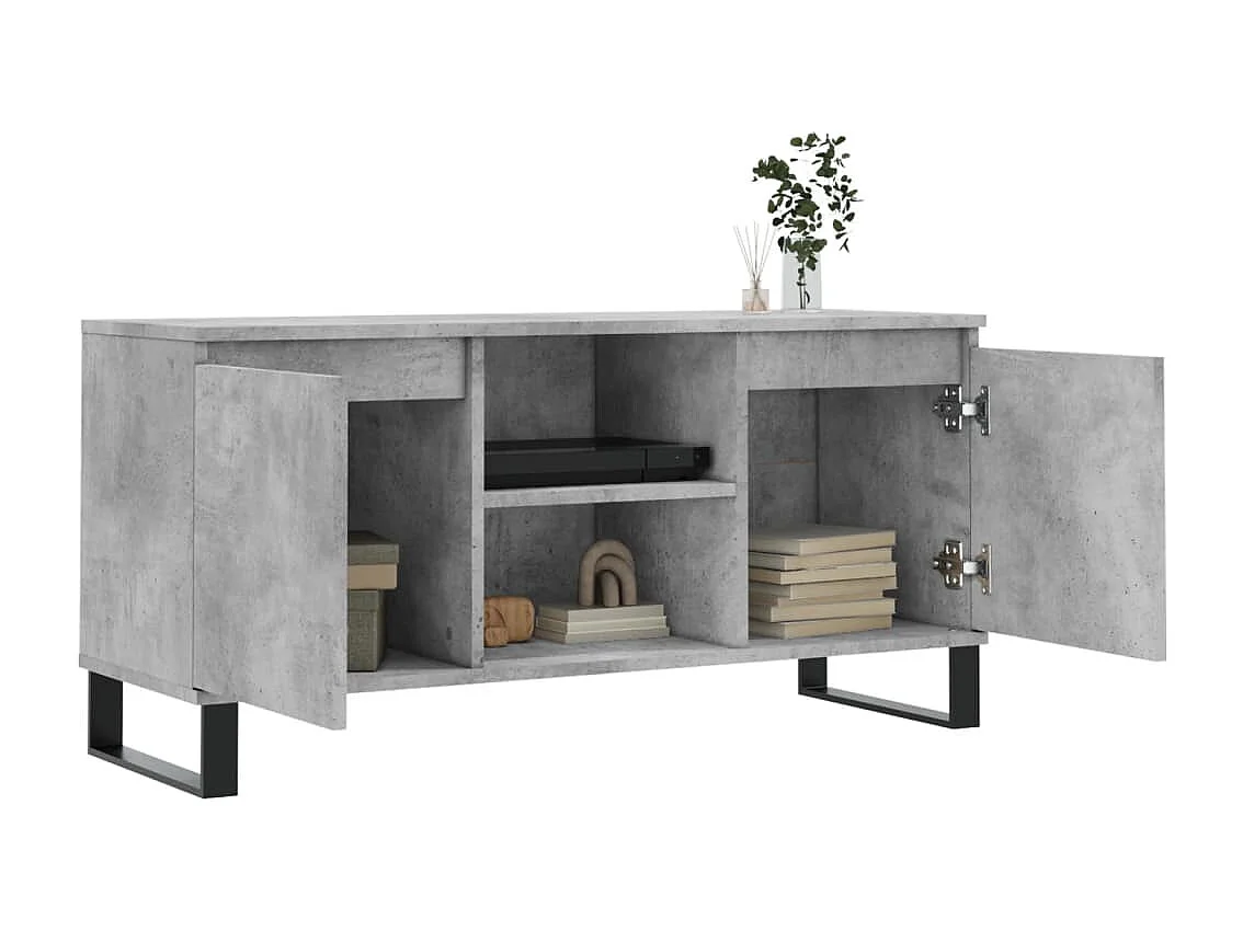 Sigtrud  Tv-meubel 104x35x50 cm bewerkt hout betongrijs