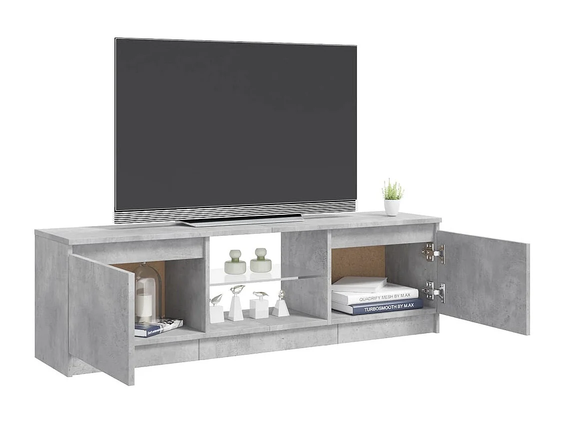 Vasil  Tv-meubel met LED-verlichting 120x30x36 cm betongrijs