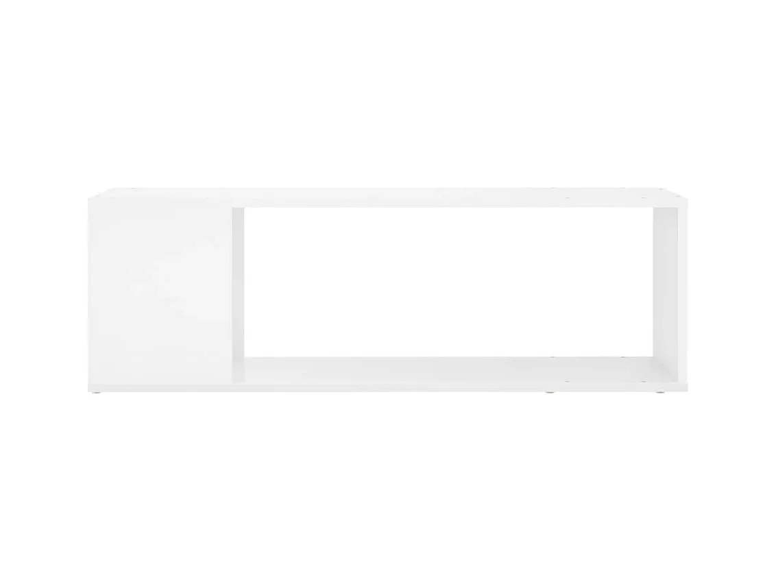 Norman  Meuble TV Blanc brillant 100x24x32 cm Bois d'ingénierie