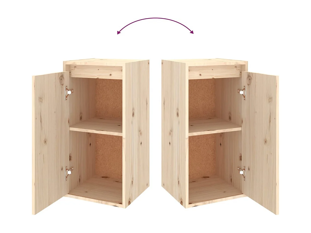 Arild  Meubles TV 2 pcs Bois massif de pin