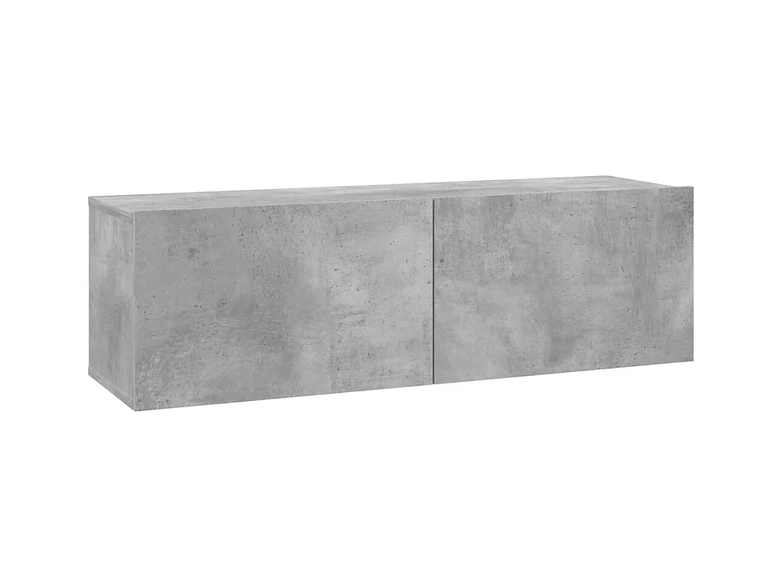 Mitchel  Meuble TV Gris béton 100x30x30 cm Bois d’ingénierie