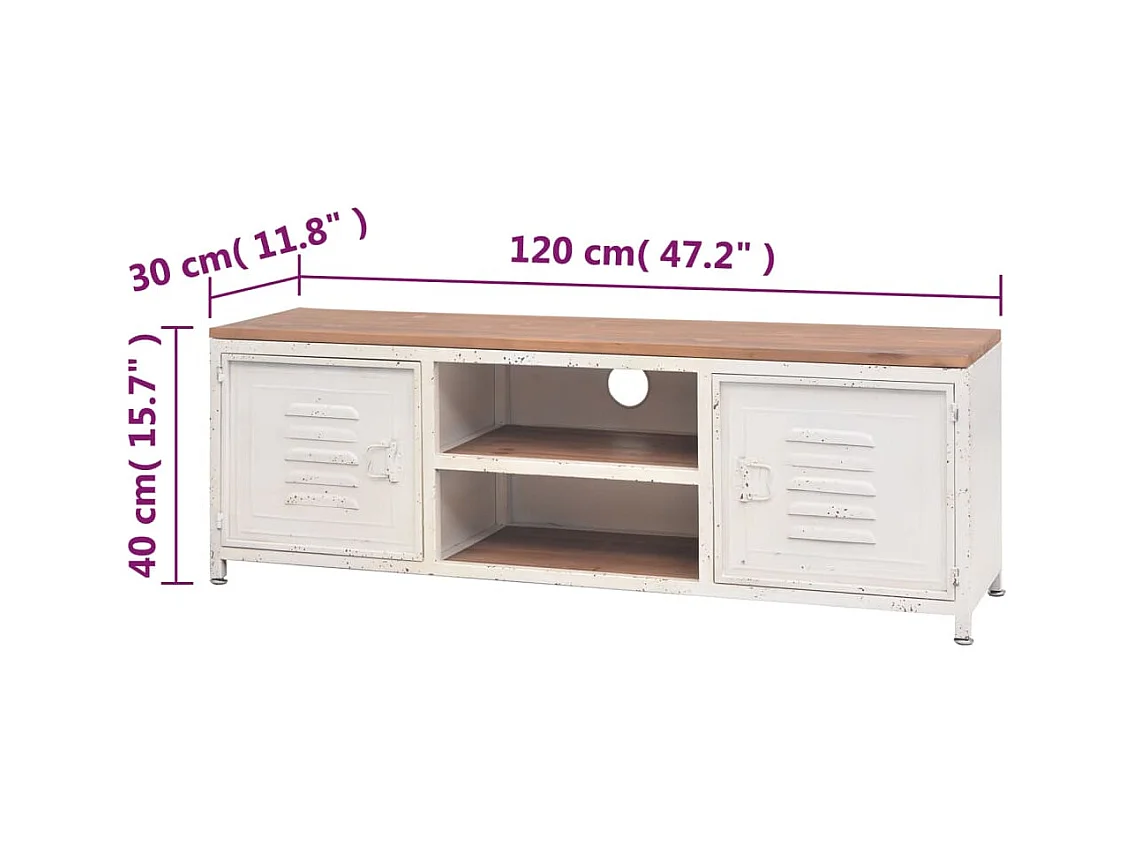 Jaldor  Mueble para TV blanco 120x30x40 cm