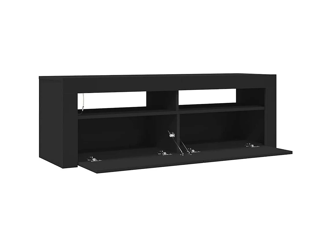 Afet  Meuble TV avec lumières LED noir 120x35x40 cm