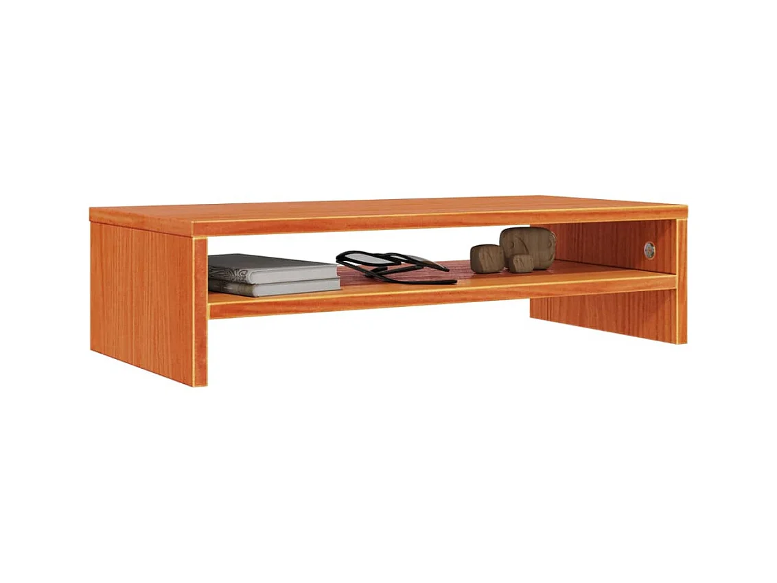Prolenta Premium -  Support de moniteur marron miel 50x24x13 cm bois de pin solide