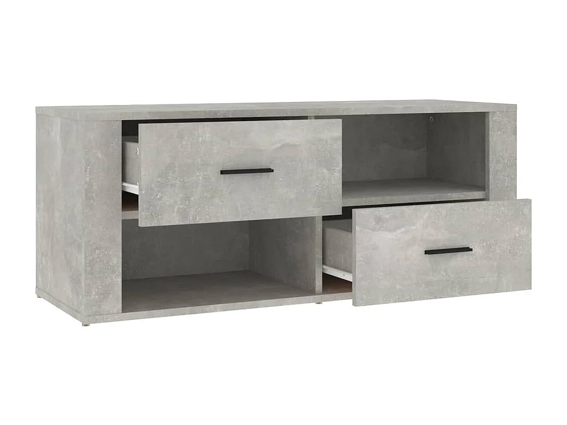 Xyra  Tv-meubel 100x35x40 cm bewerkt hout betongrijs